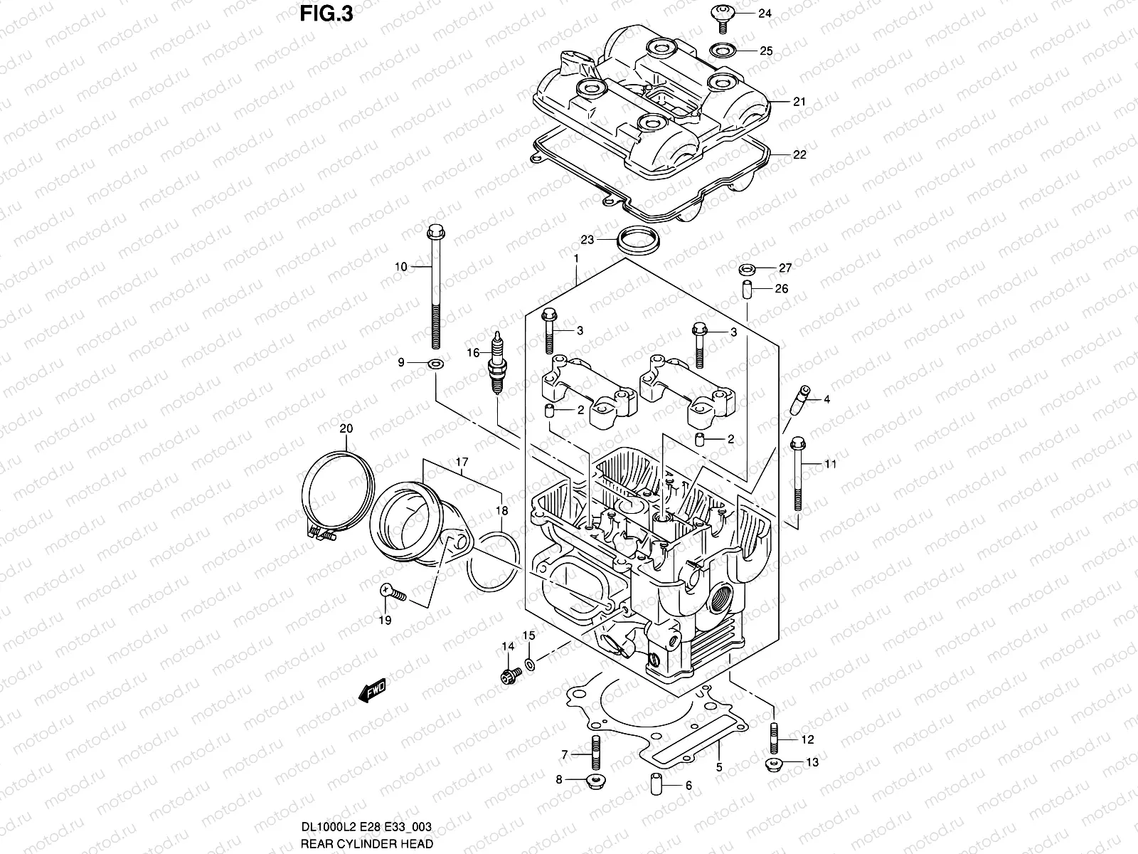 3 - REAR CYLINDER HEAD