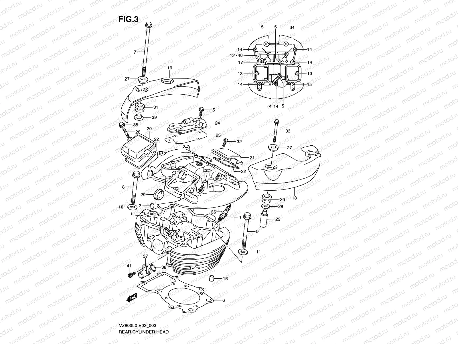 3 - REAR CYLINDER HEAD
