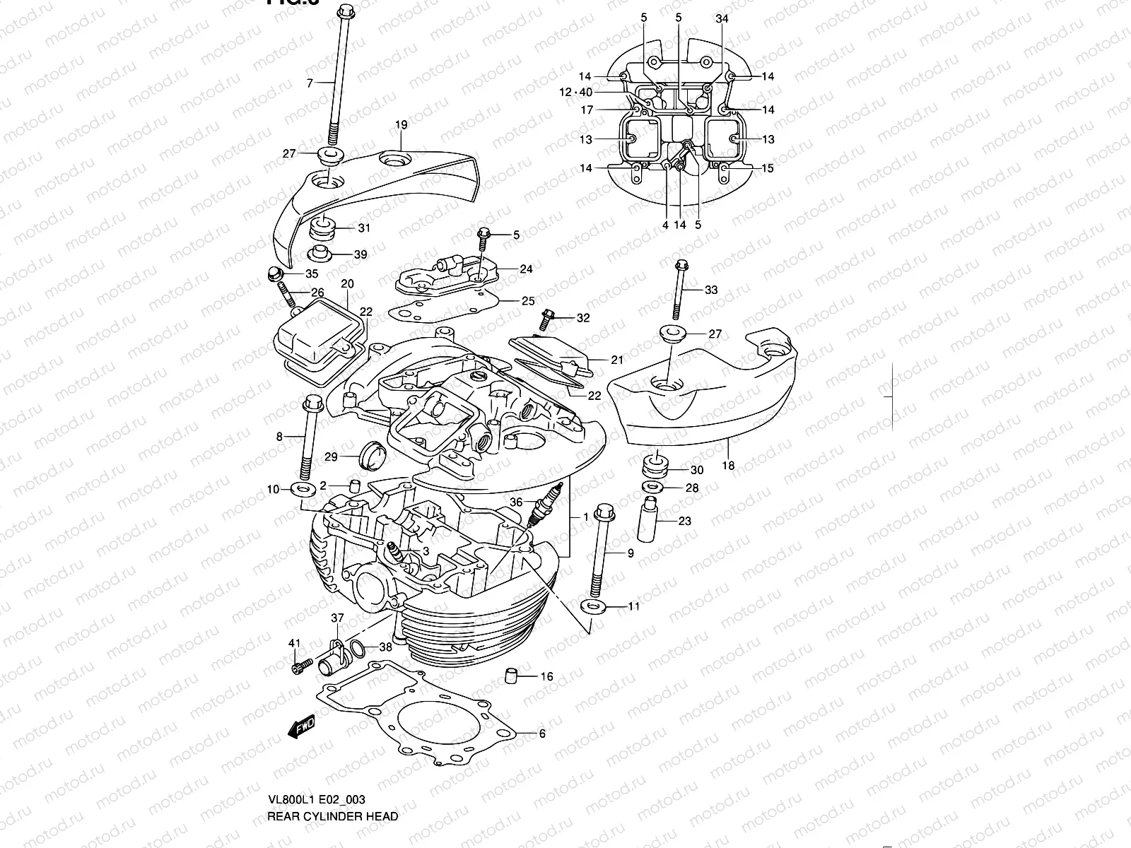 3 - REAR CYLINDER HEAD