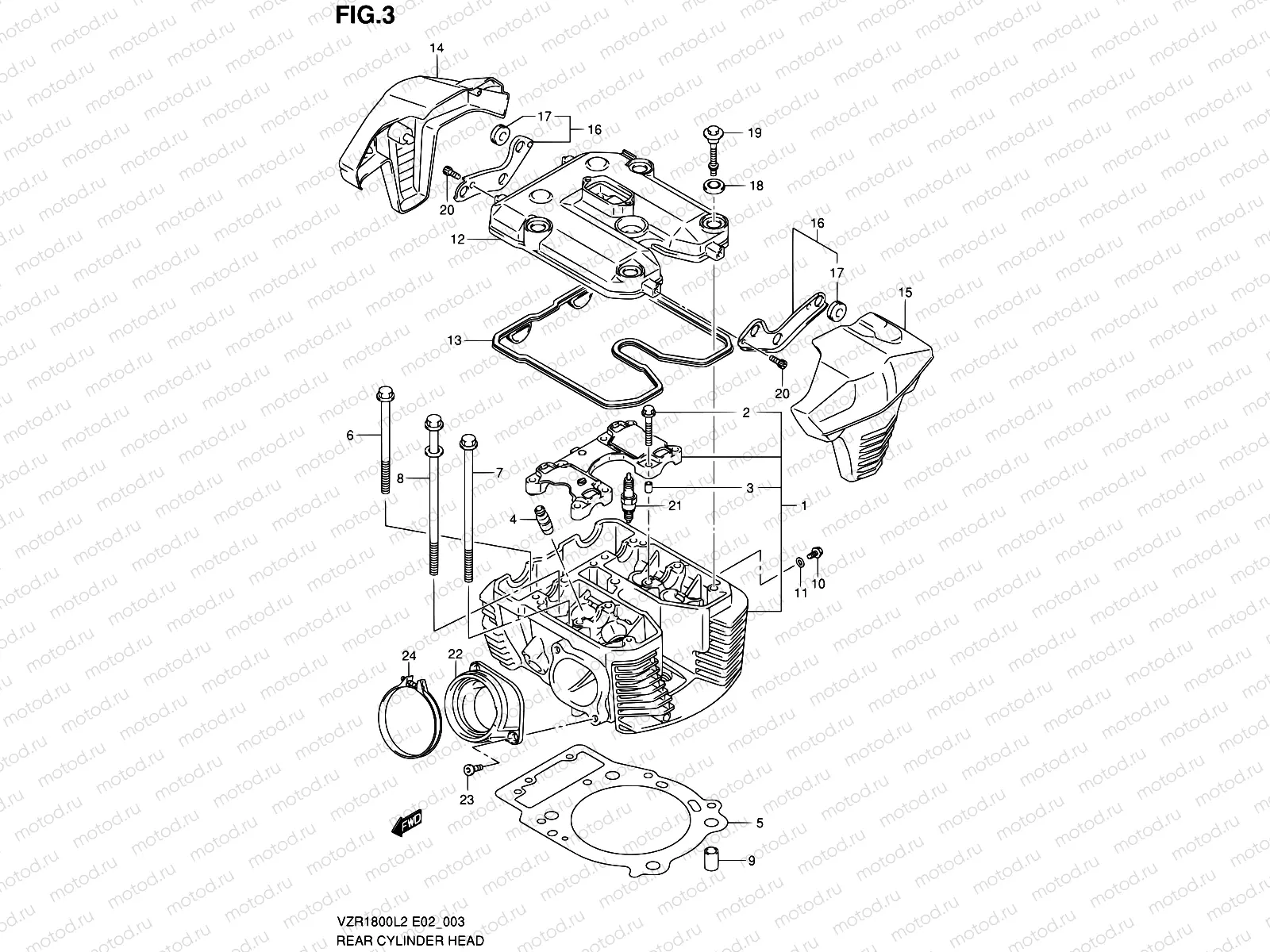 3 - REAR CYLINDER HEAD