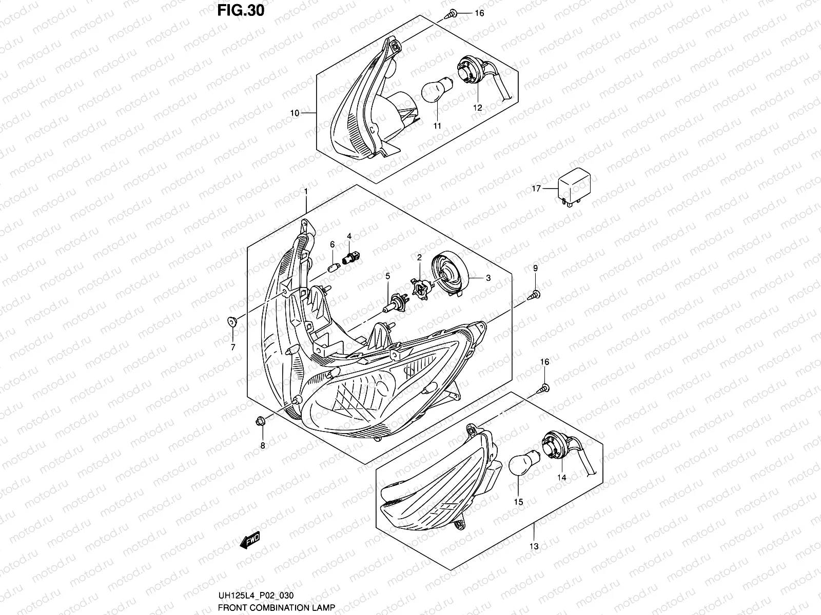 30 - FRONT COMBINATION LAMP