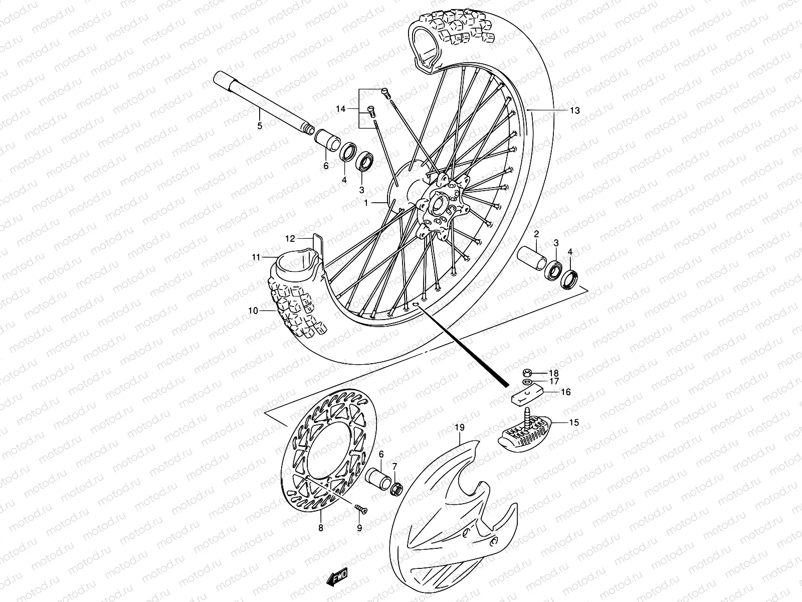 30 - FRONT WHEEL (MODEL K1/K2/K3/K4)