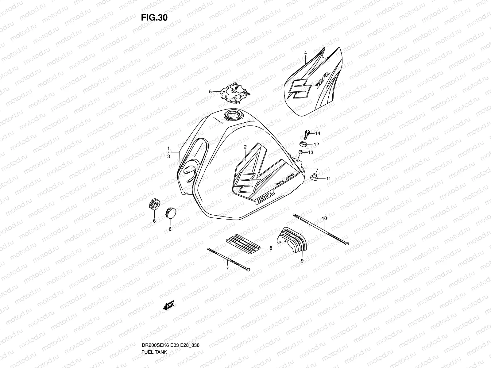 30 - FUEL TANK (MODEL K6/K7)