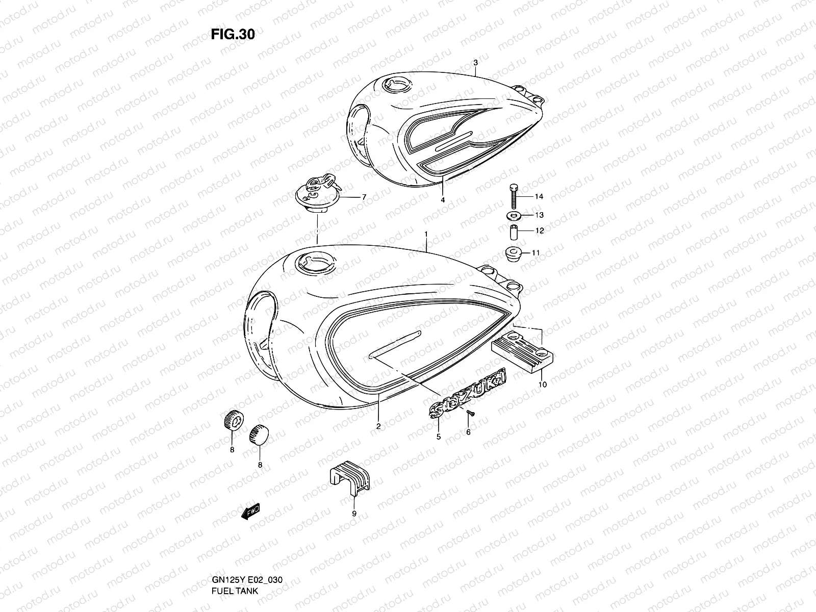 30 - FUEL TANK (MODEL V/W)