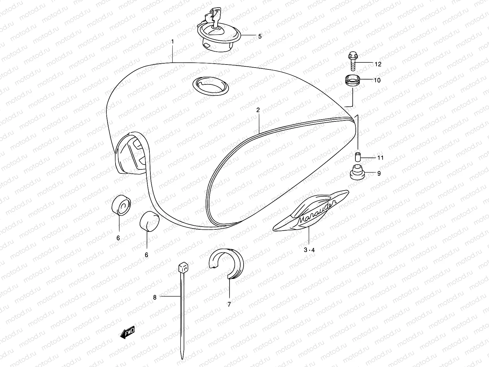 30 - FUEL TANK (MODEL X)