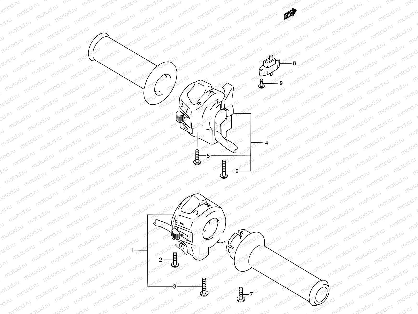 30 - HANDLE SWITCH (MOSEL W/X/Y/K1/K2)