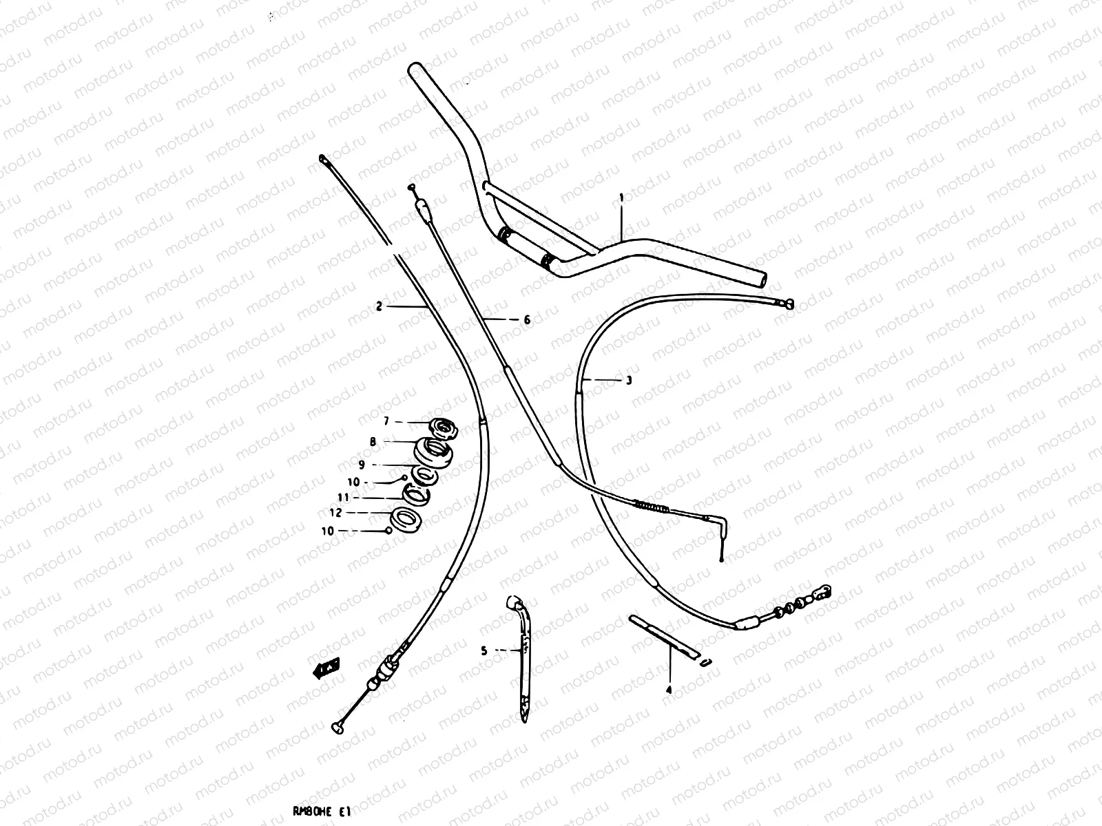 30 - HANDLEBAR - CONTROL CABLE