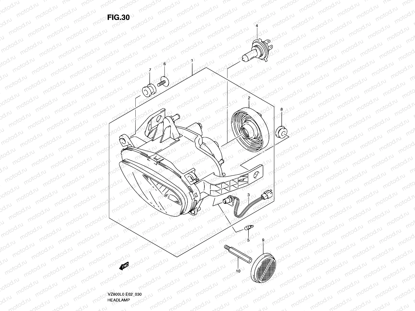 30 - HEADLAMP ASSY