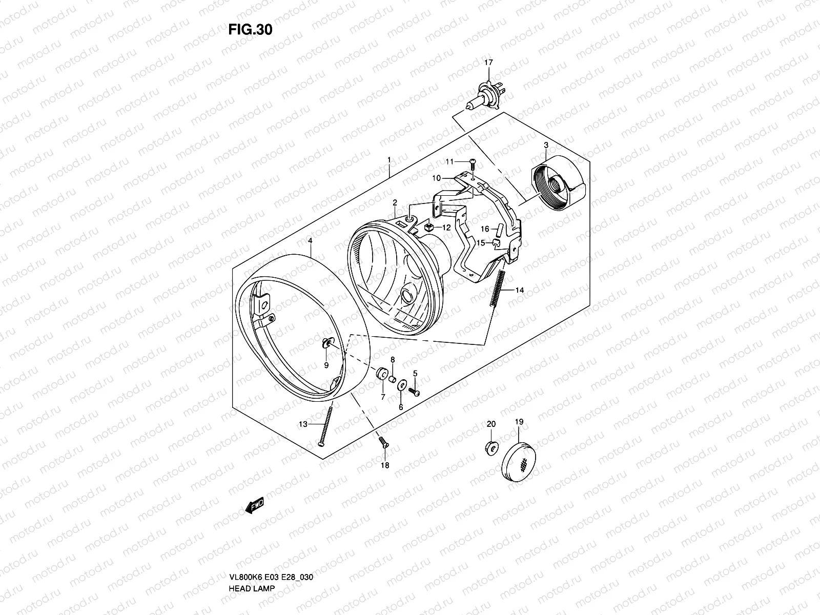 30 - HEADLAMP ASSY