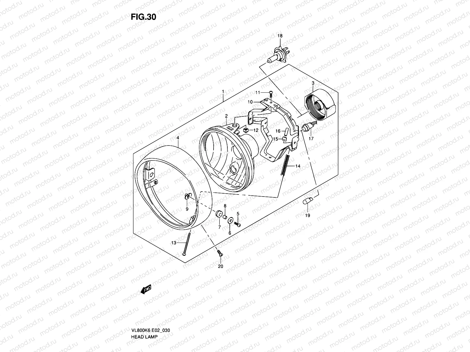 30 - HEADLAMP ASSY (E02/E19)