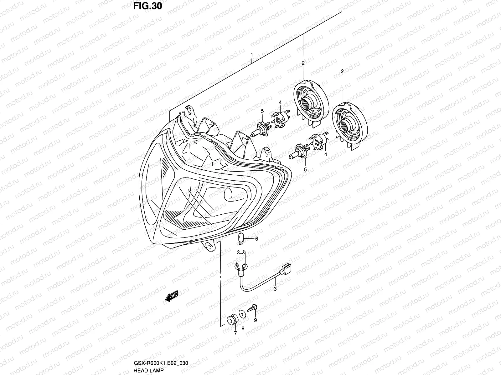 30 - HEADLAMP (E02,E19)