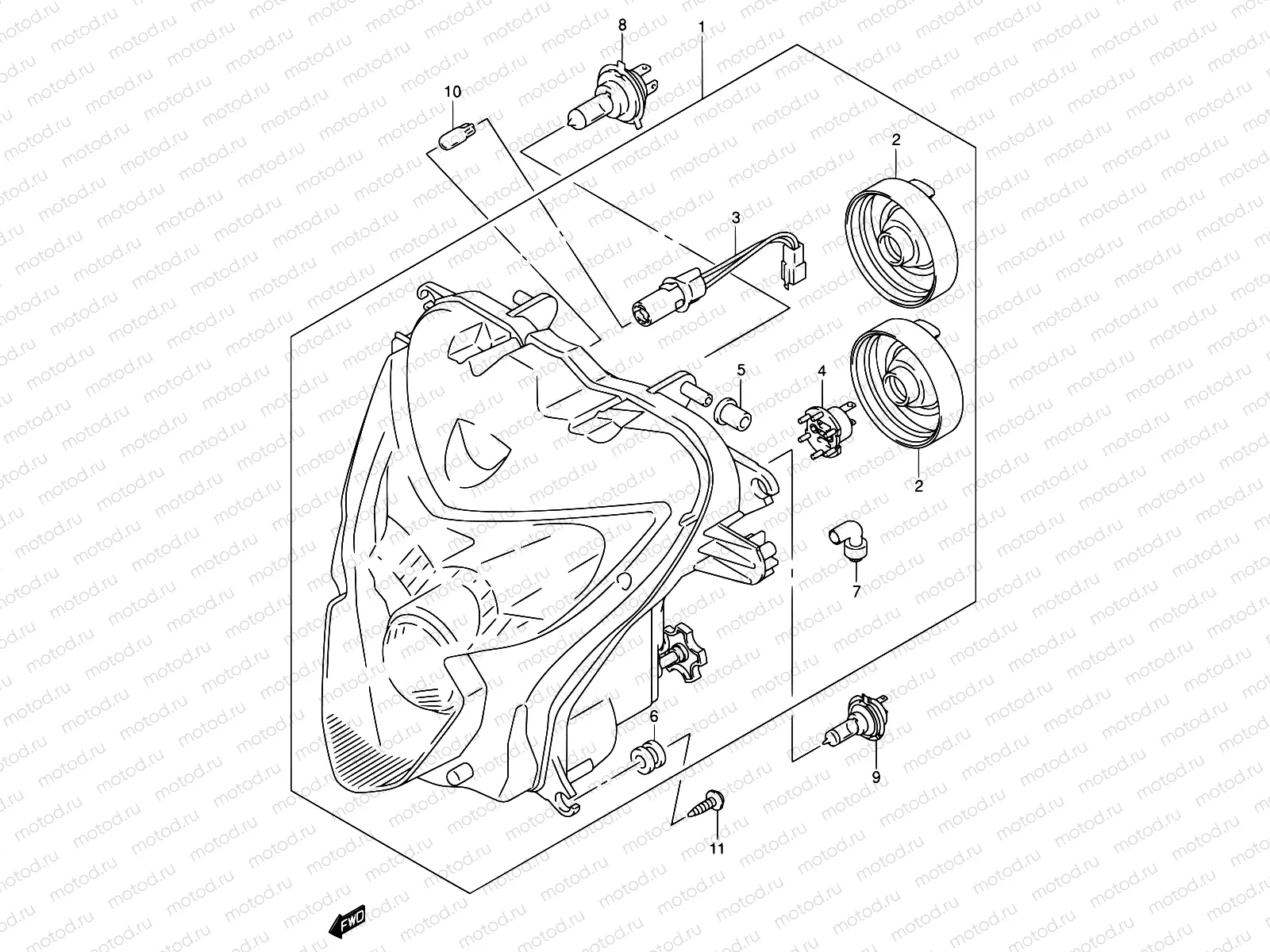 30 - HEADLAMP (E02,E19)