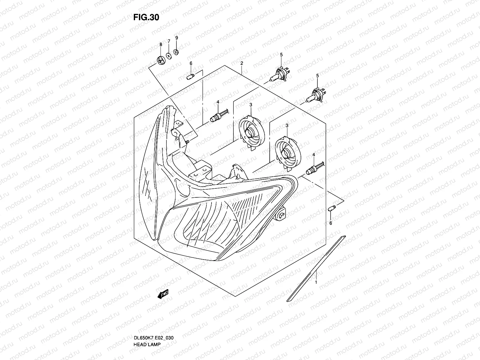 30 - HEADLAMP (E02/E19/P37)