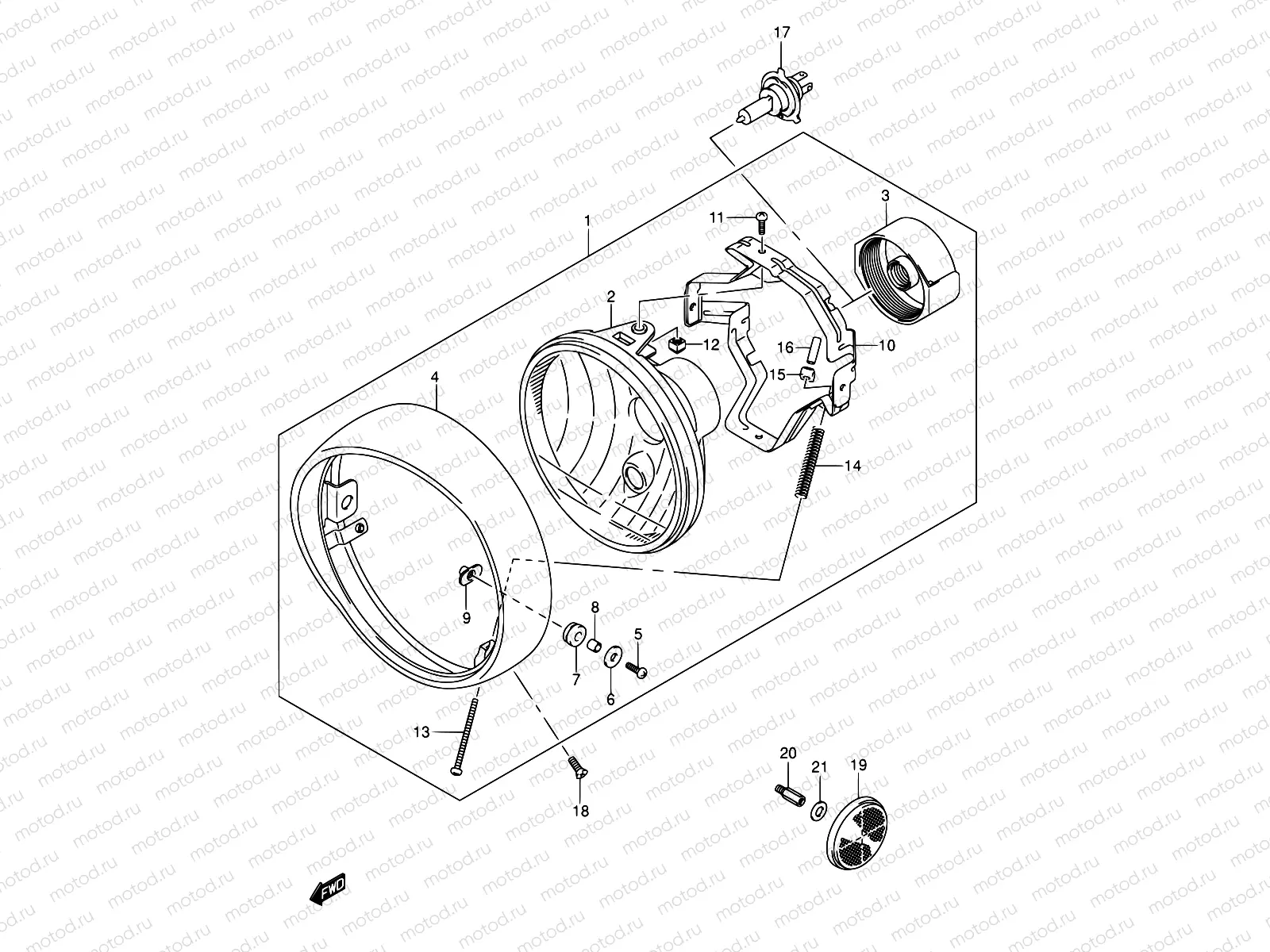 30 - HEADLAMP (E24)