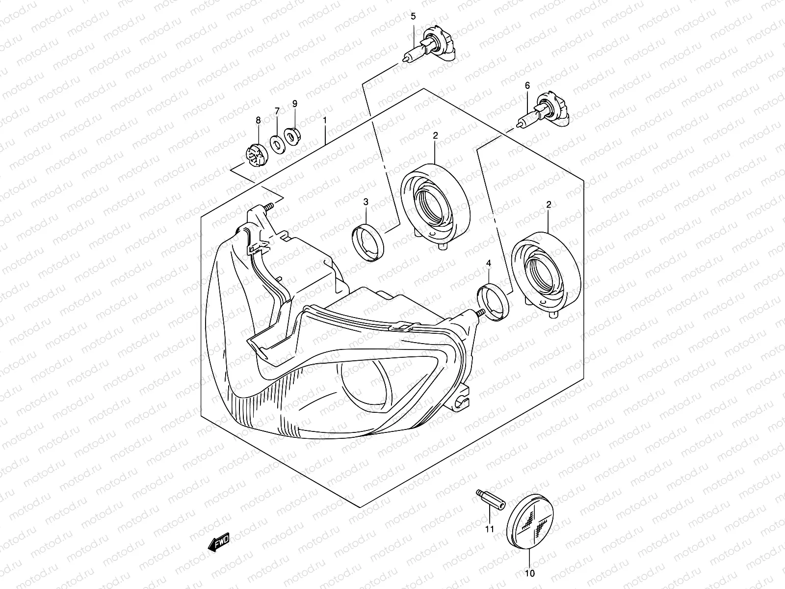 30 - HEADLAMP (GSF1200SK1/SK2/SK3/SK4/SK5/SZK5 E24)