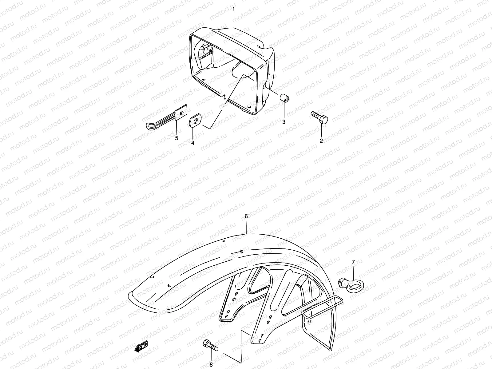 30 - HEADLAMP HOUSING - FRONT FENDER