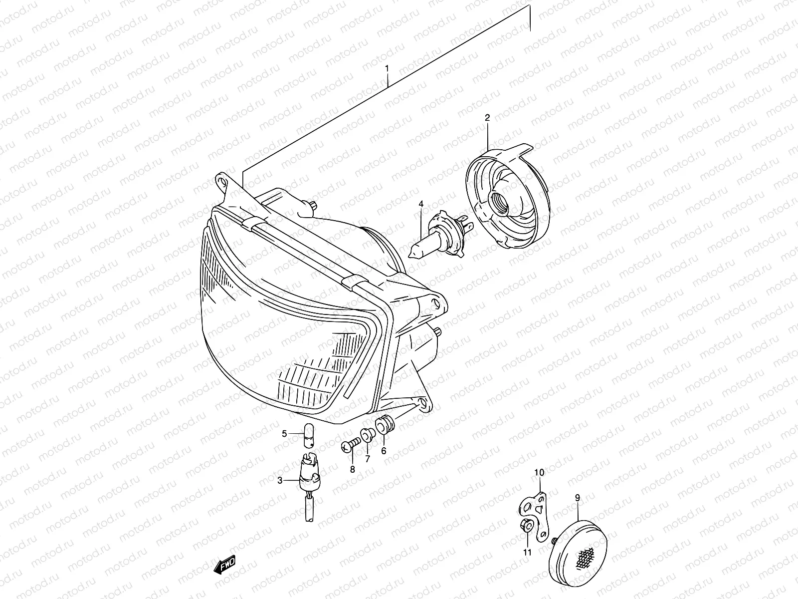 30 - HEADLAMP (MODEL P/R)