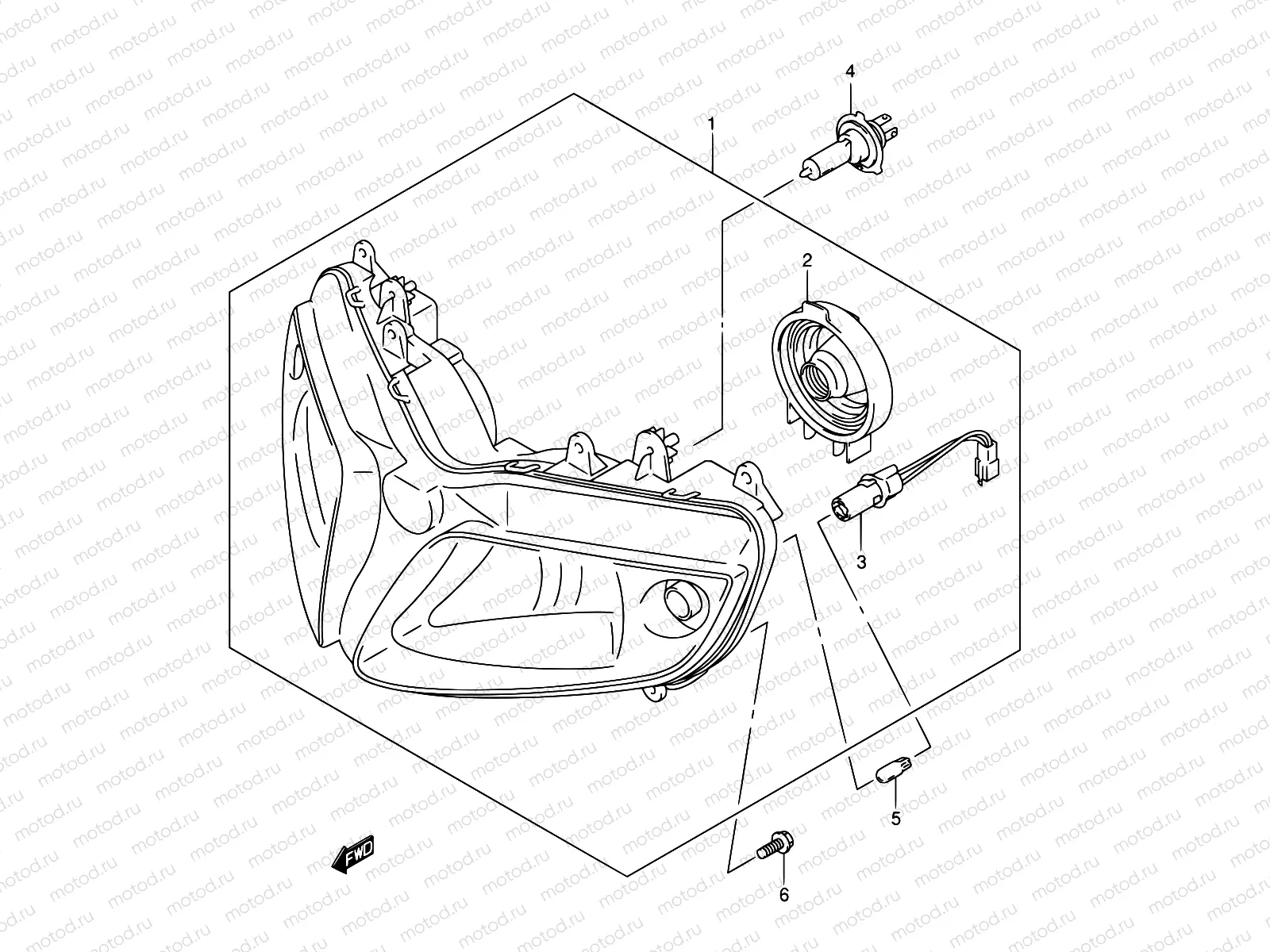 30 - HEADLAMP (SV1000S E02/E19 SV1000S1/S2 E19)