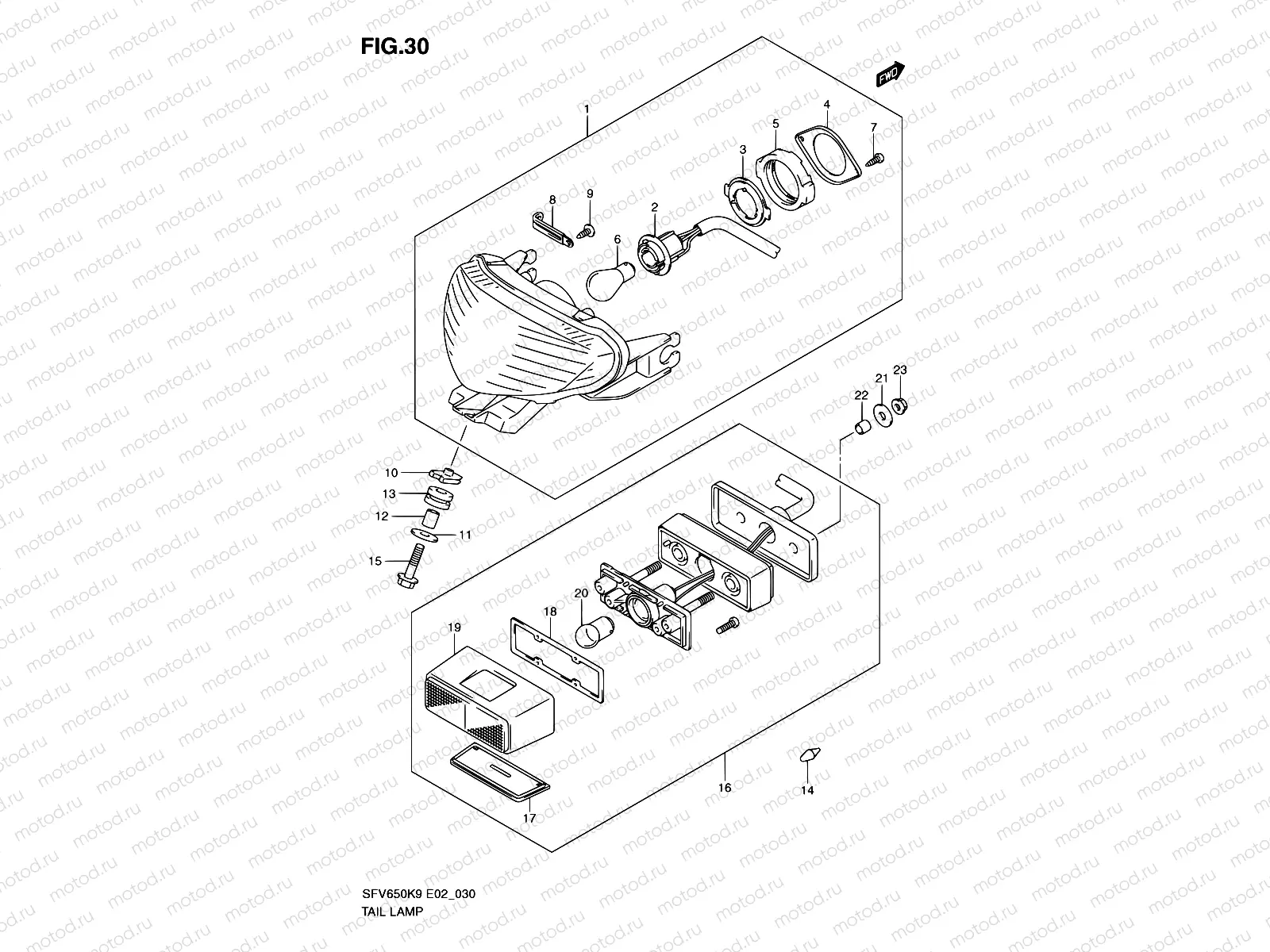 30 - REAR COMBINATION LAMP