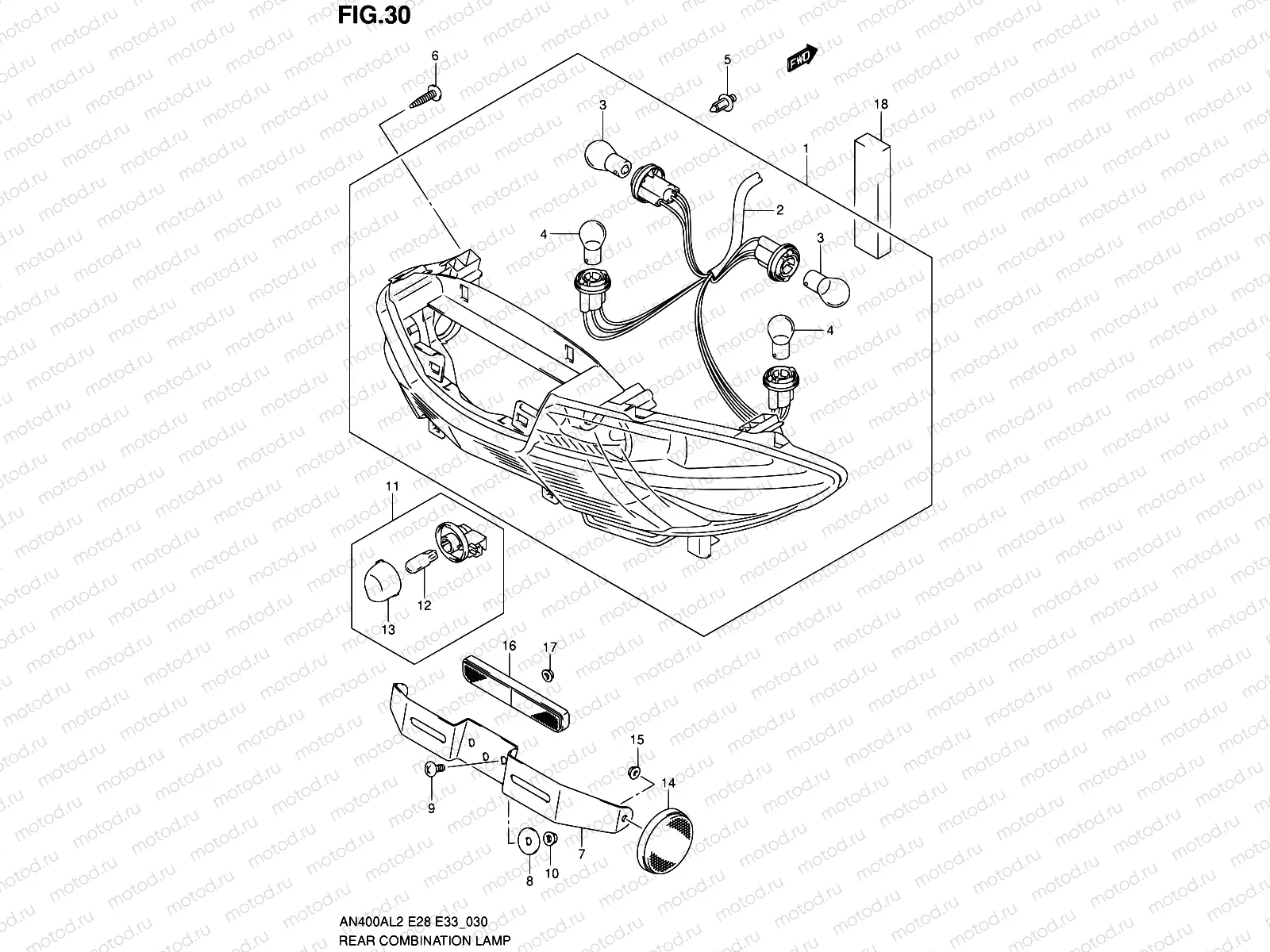 30 - REAR COMBINATION LAMP