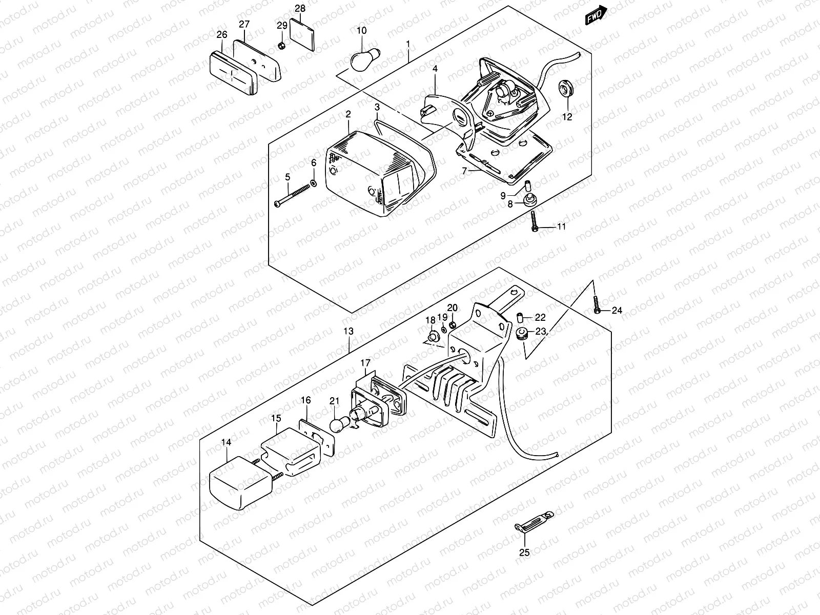 30 - REAR COMBINATION LAMP (MODEL K1/K2/K3/K4)