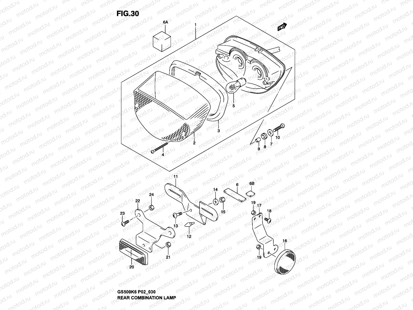 30 - REAR COMBINATION LAMP (MODEL K3)