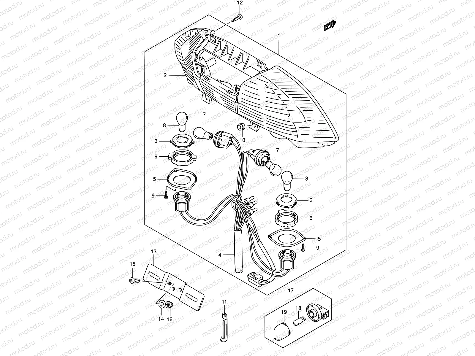 30 - REAR COMBINATION LAMP (MODEL K3/K4/K5/K6 E02,E19,E24,E71)