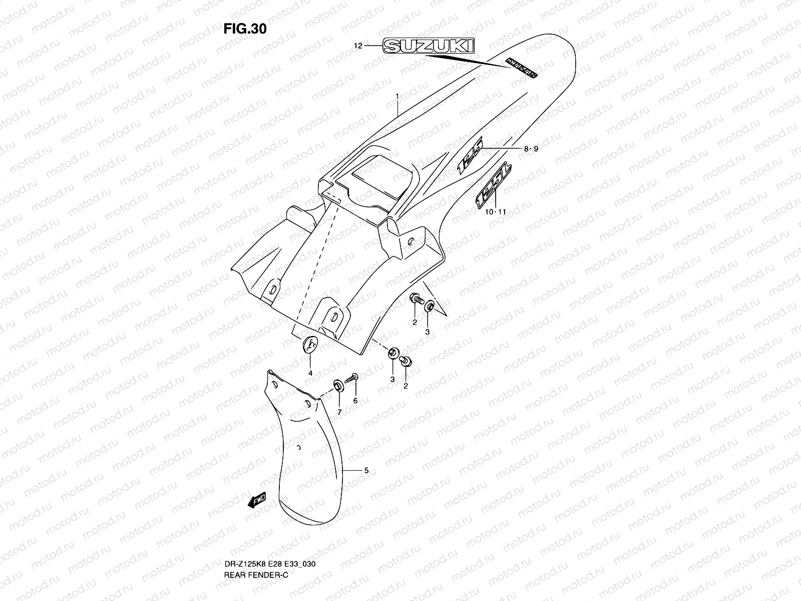 30 - REAR FENDER
