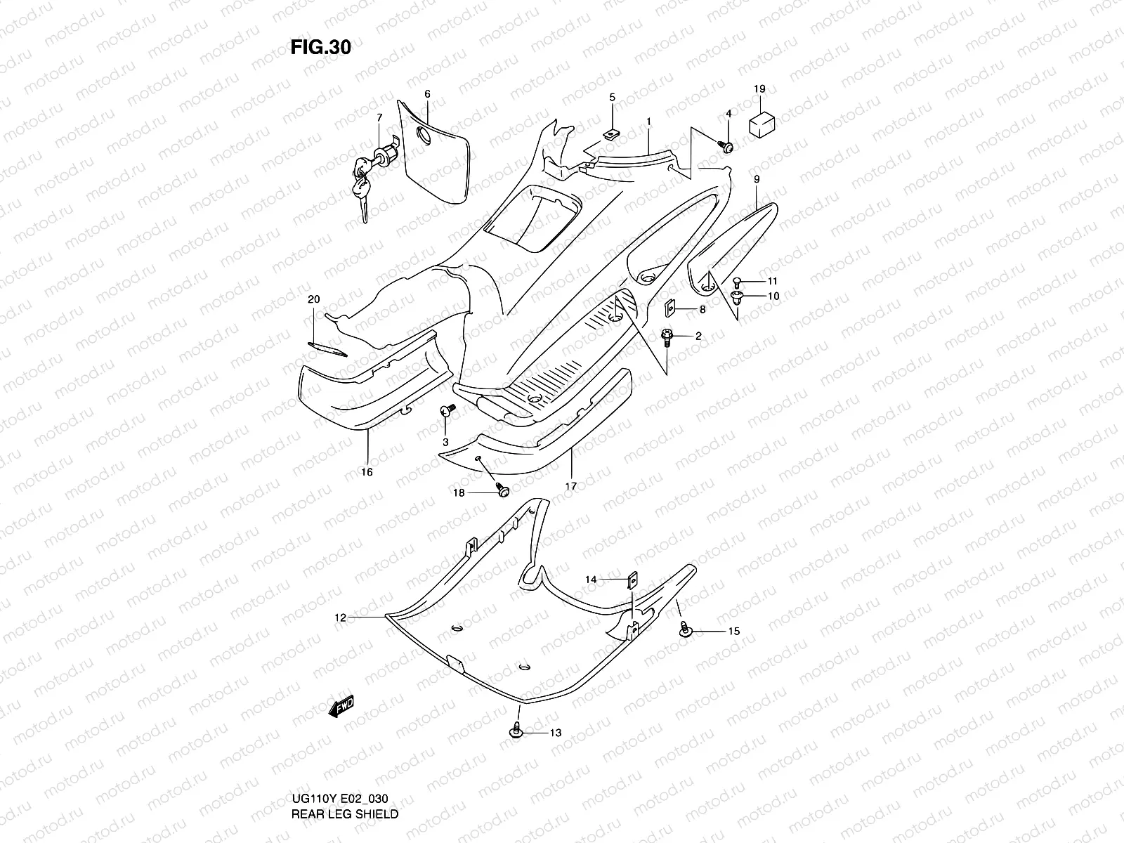 30 - REAR LEG SHIELD