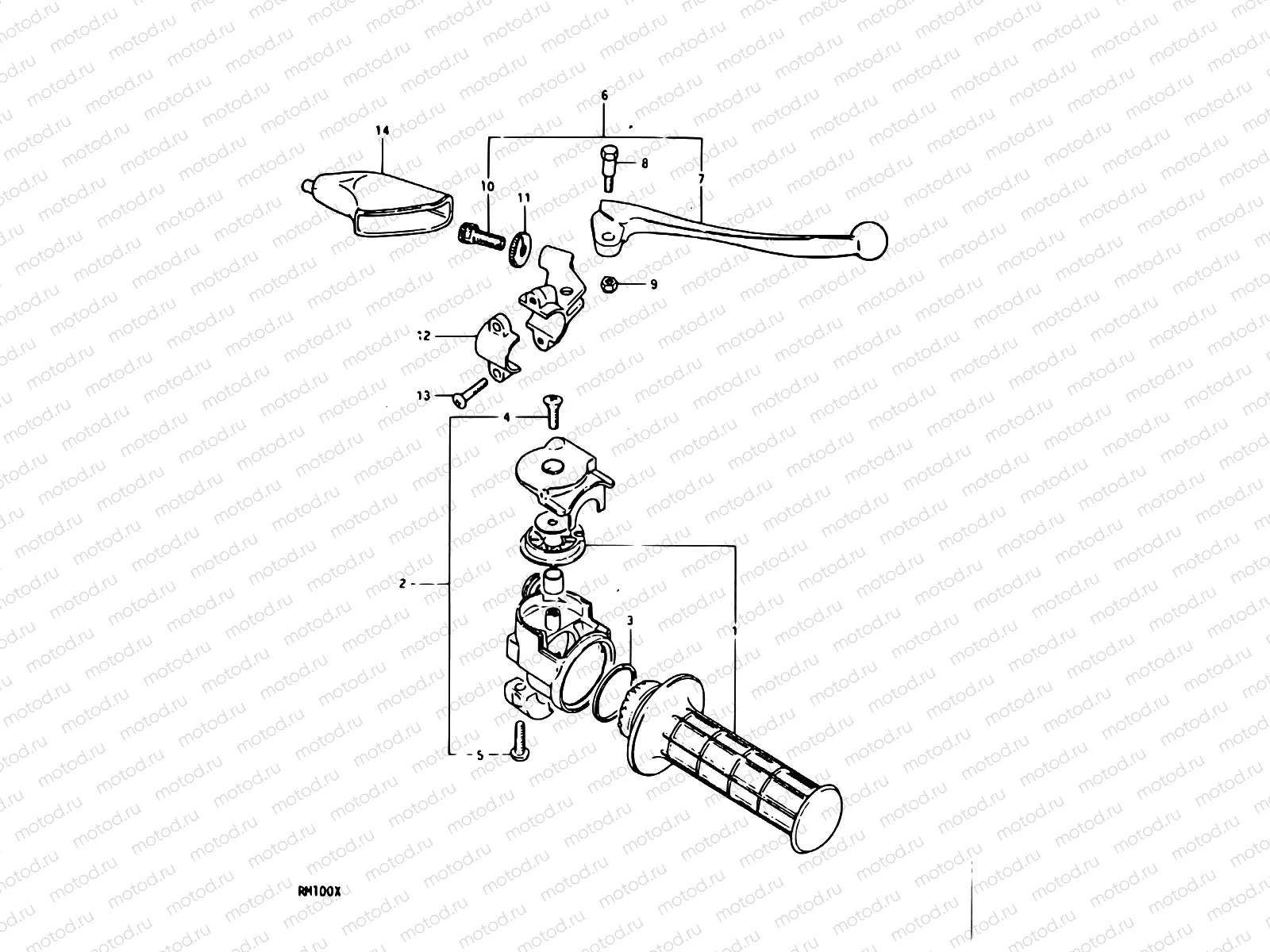 30 - RIGHT HANDLE GRIP (RM100X)