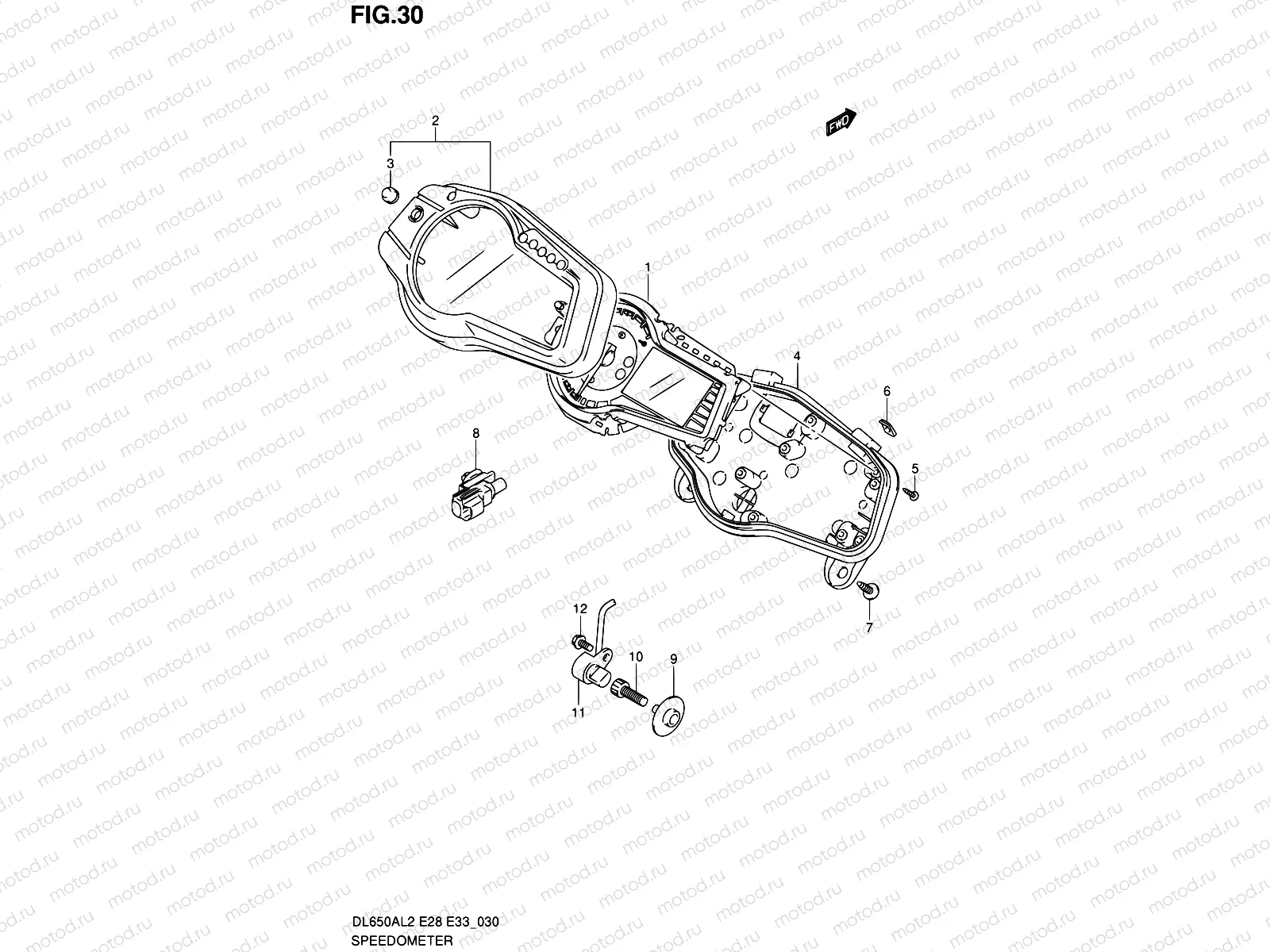 30 - SPEEDOMETER (DL650AL2 E33)