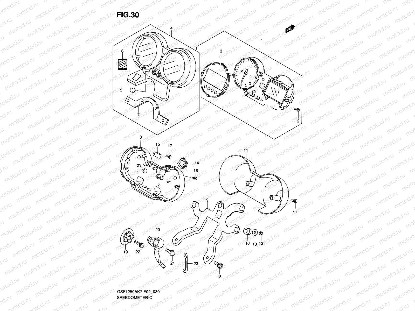 30 - SPEEDOMETER (GSF1250AK7/AK8/AK9)