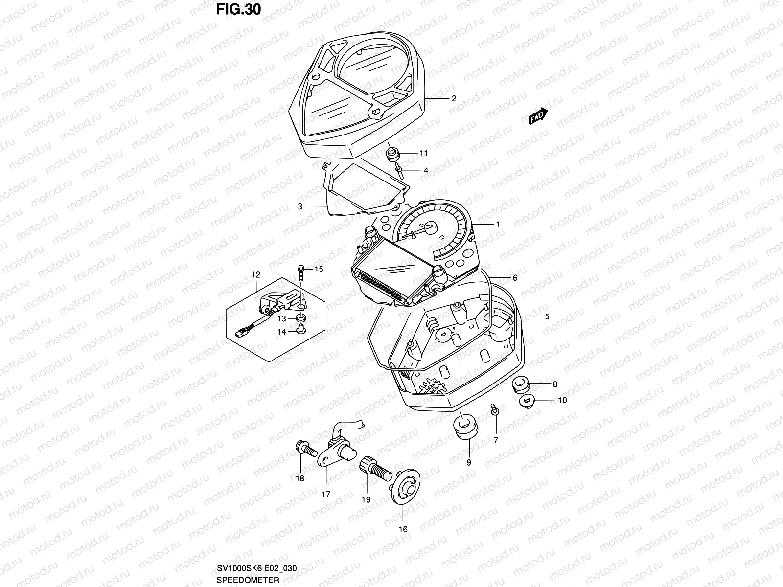 30 - SPEEDOMETER (SV1000S/S1/S2)