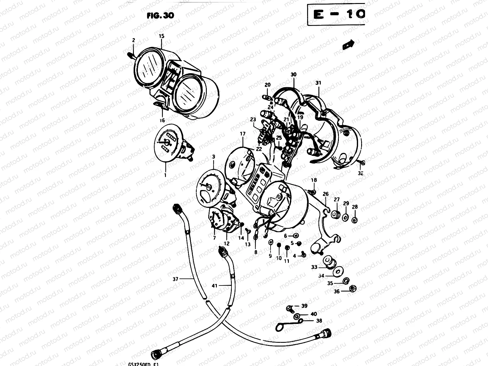 30 - SPEEDOMETER - TACHOMETER (MODEL D)