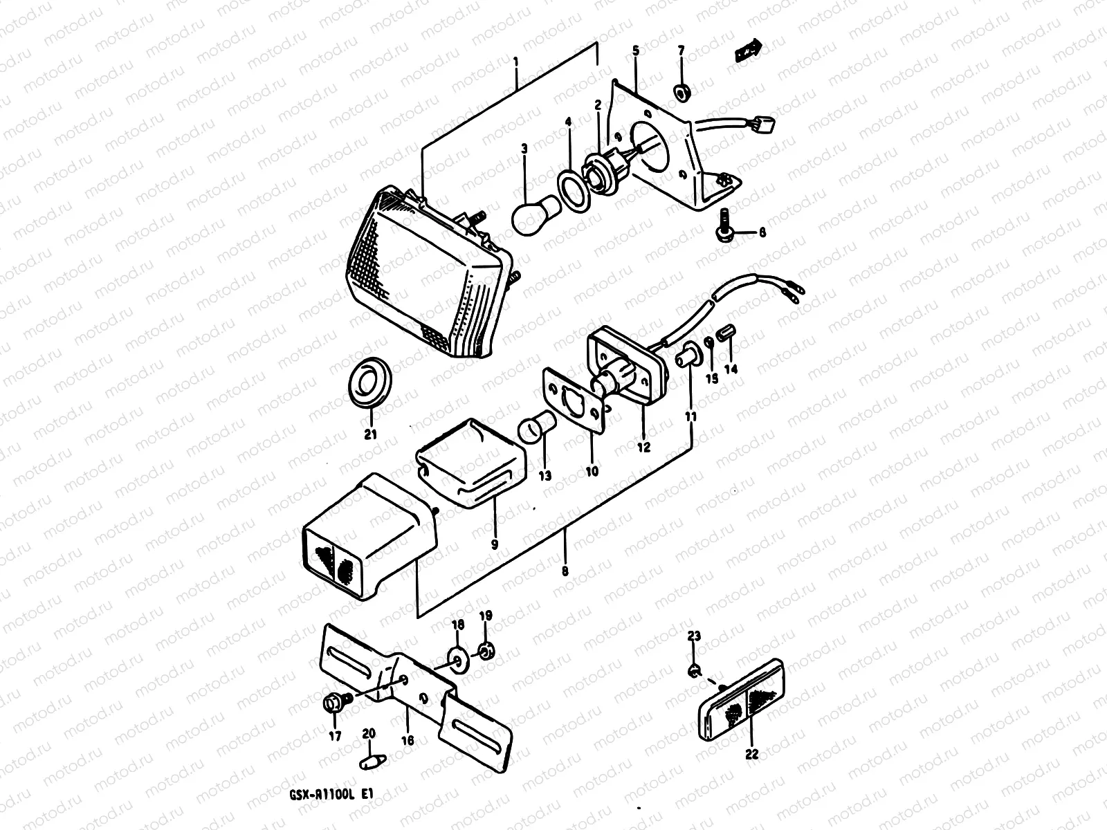 30 - TAIL LAMP-LICENSE LAMP (SEE NOTE)