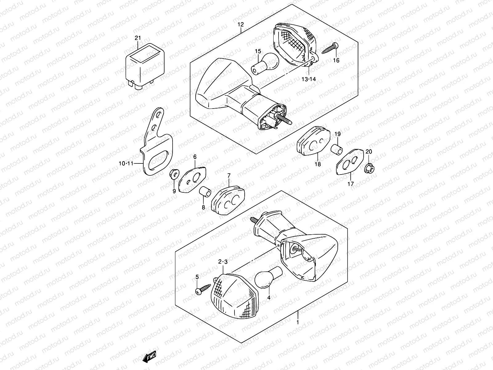 30 - TURN SIGNAL LAMP (DR-Z400EY/EK1 E24)