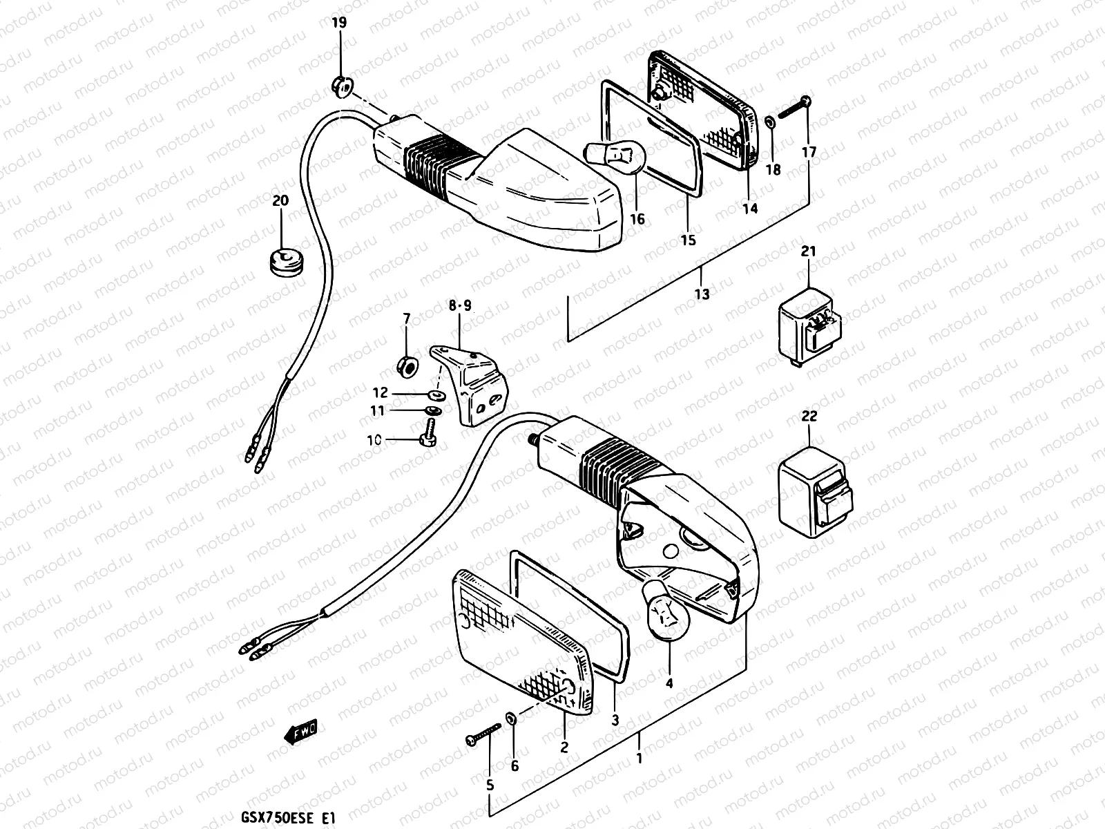 30 - TURN SIGNAL LAMP (E02,E15,E16,E17,E22,E26)
