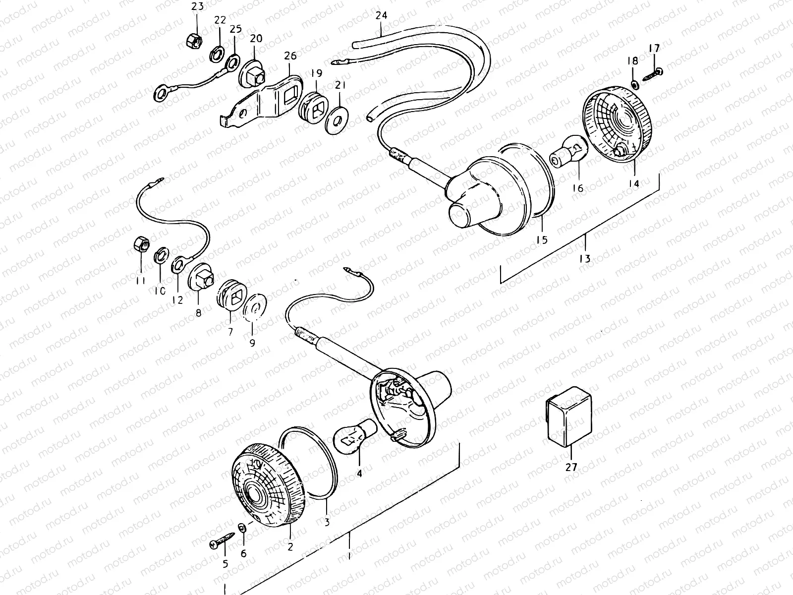 30 - TURN SIGNAL LAMP (E15, E21, E25)