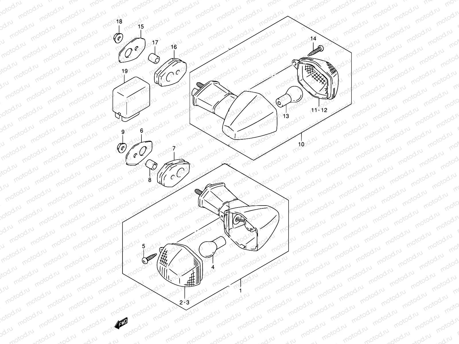 30 - TURN SIGNAL LAMP (GSF600Y/UY/K1/K2/K3/K4/UK1/UK2/UK3/UK4/ZK4)
