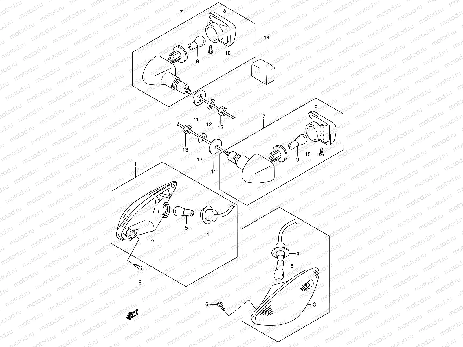 30 - TURN SIGNAL LAMP (MODEL K4/K5)