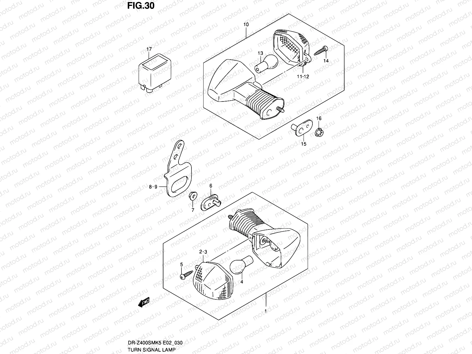 30 - TURN SIGNAL LAMP (MODEL K5)