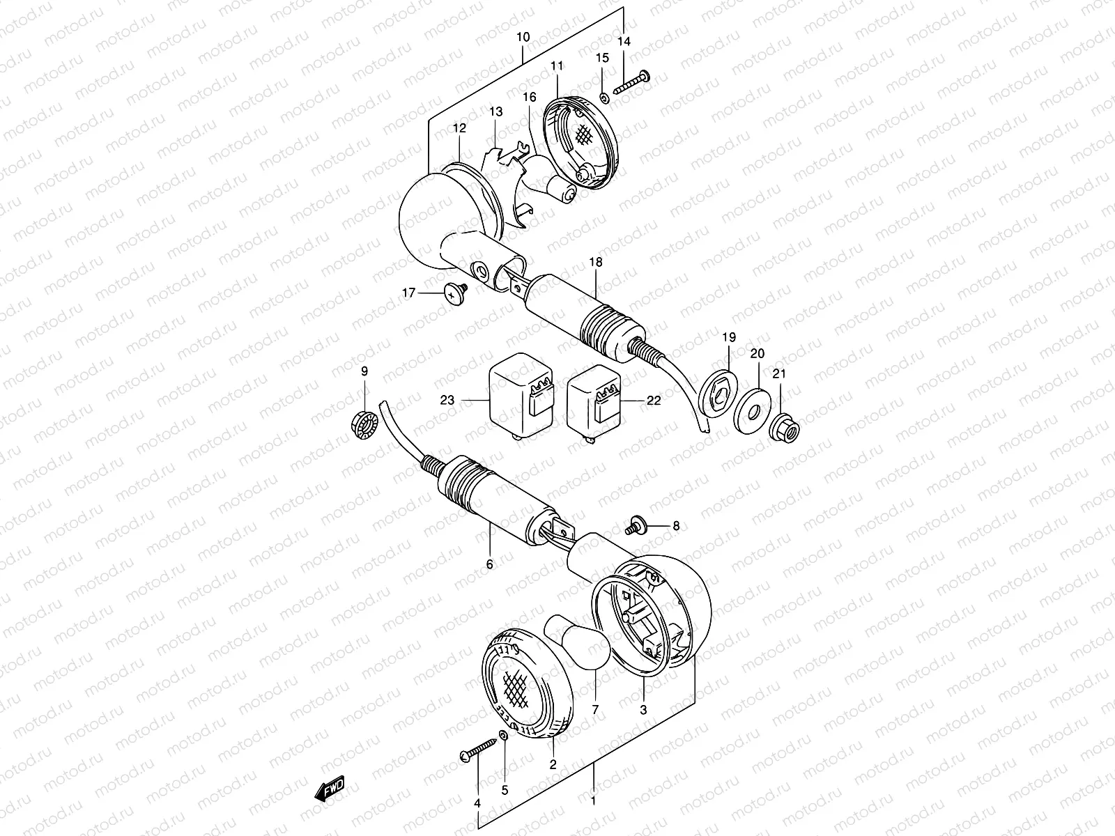 30 - TURN SIGNAL LAMP (MODEL L/M/N/P/R)