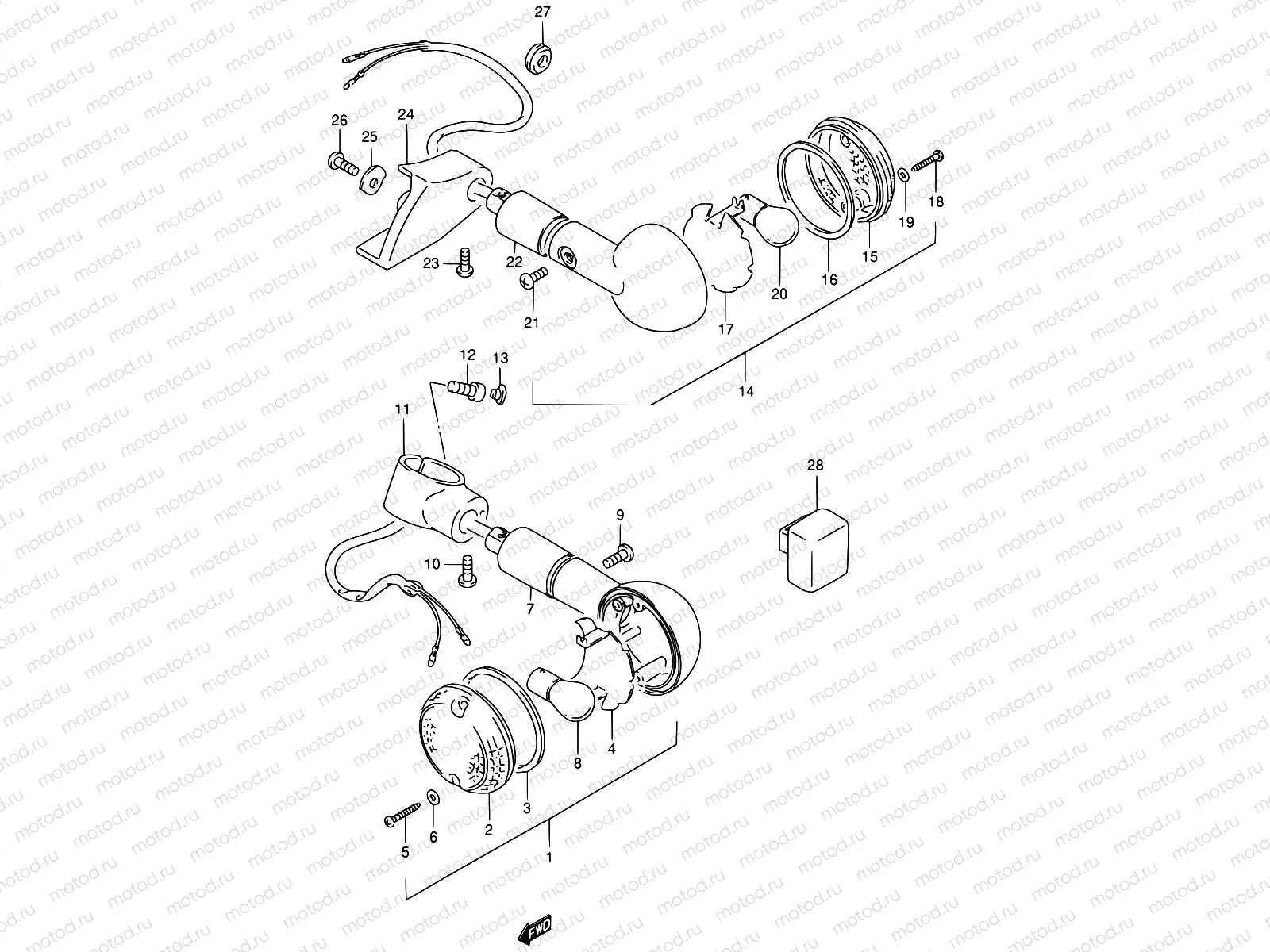 30 - TURN SIGNAL LAMP (MODEL S)