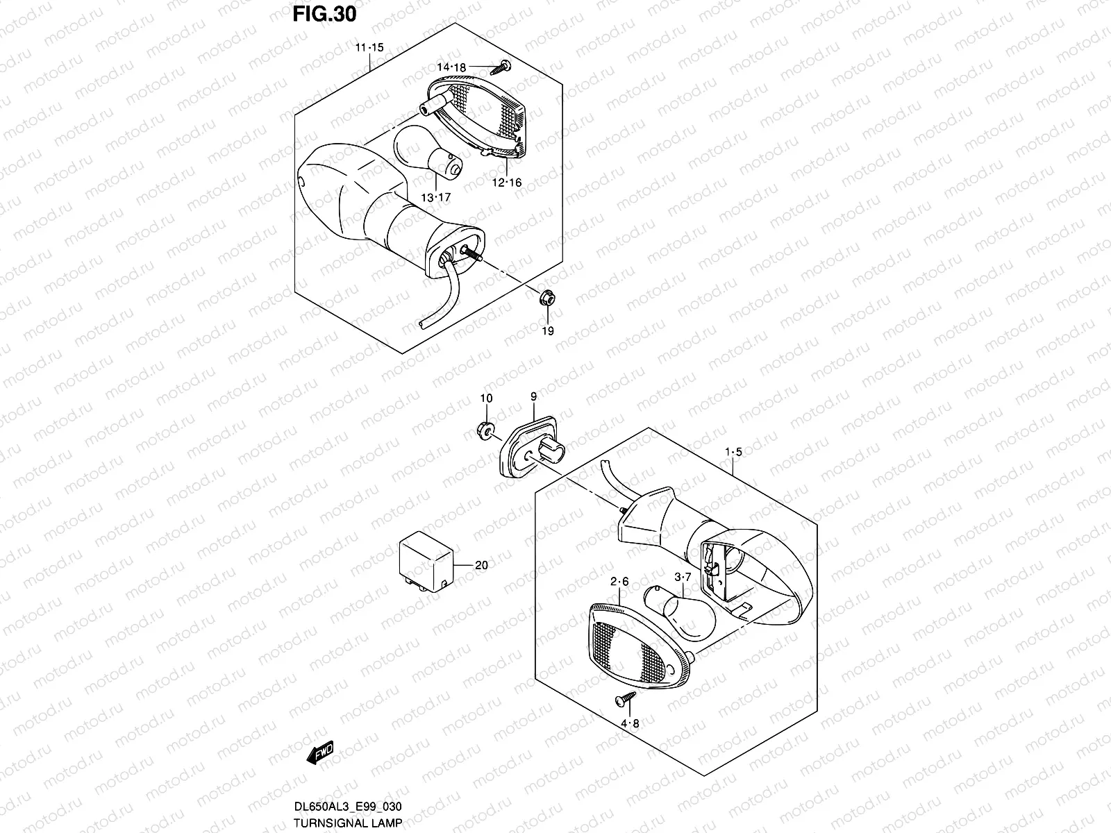 30 - TURNSIGNAL LAMP