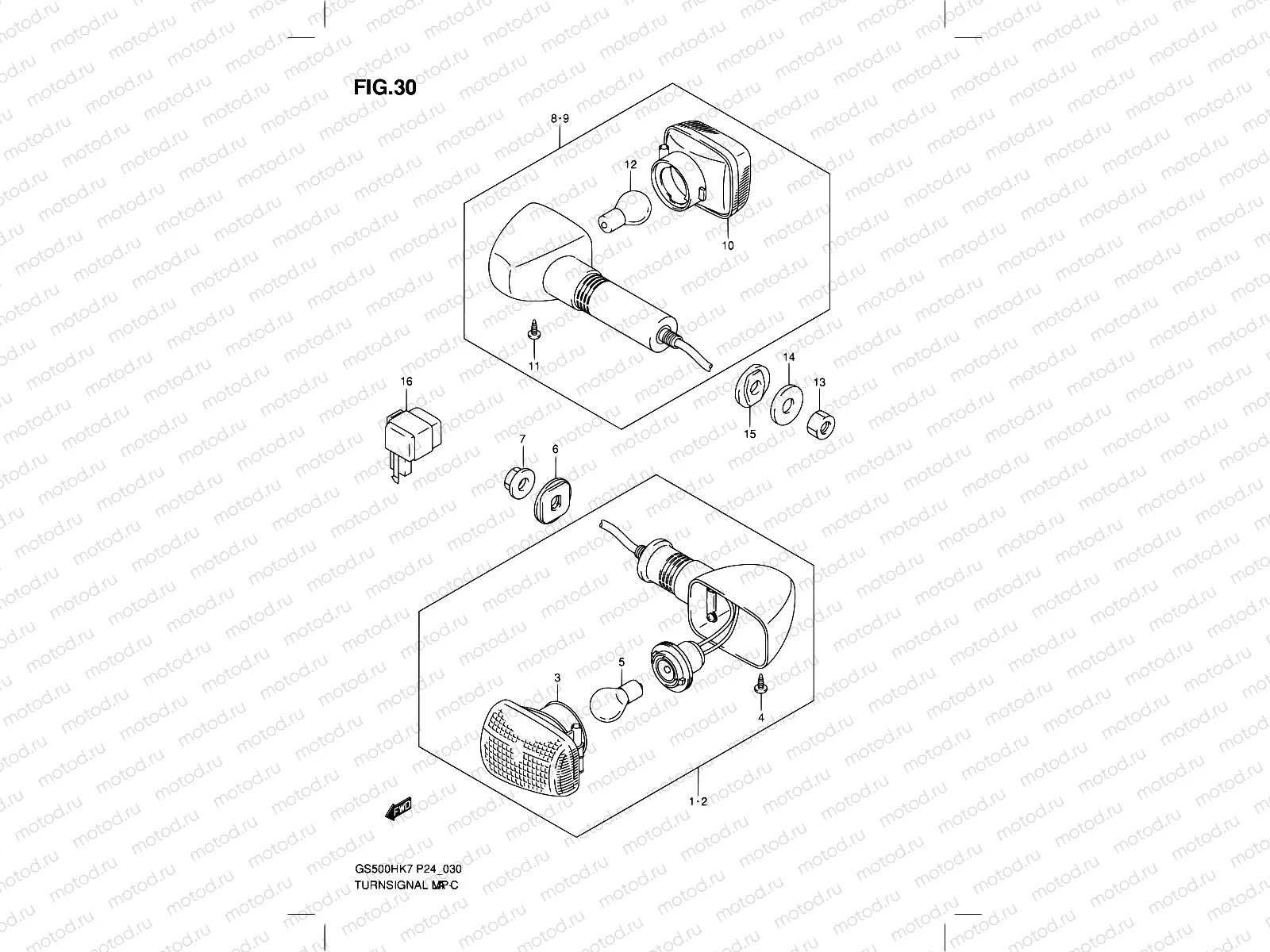30 - TURNSIGNAL LAMP (GS500FH)