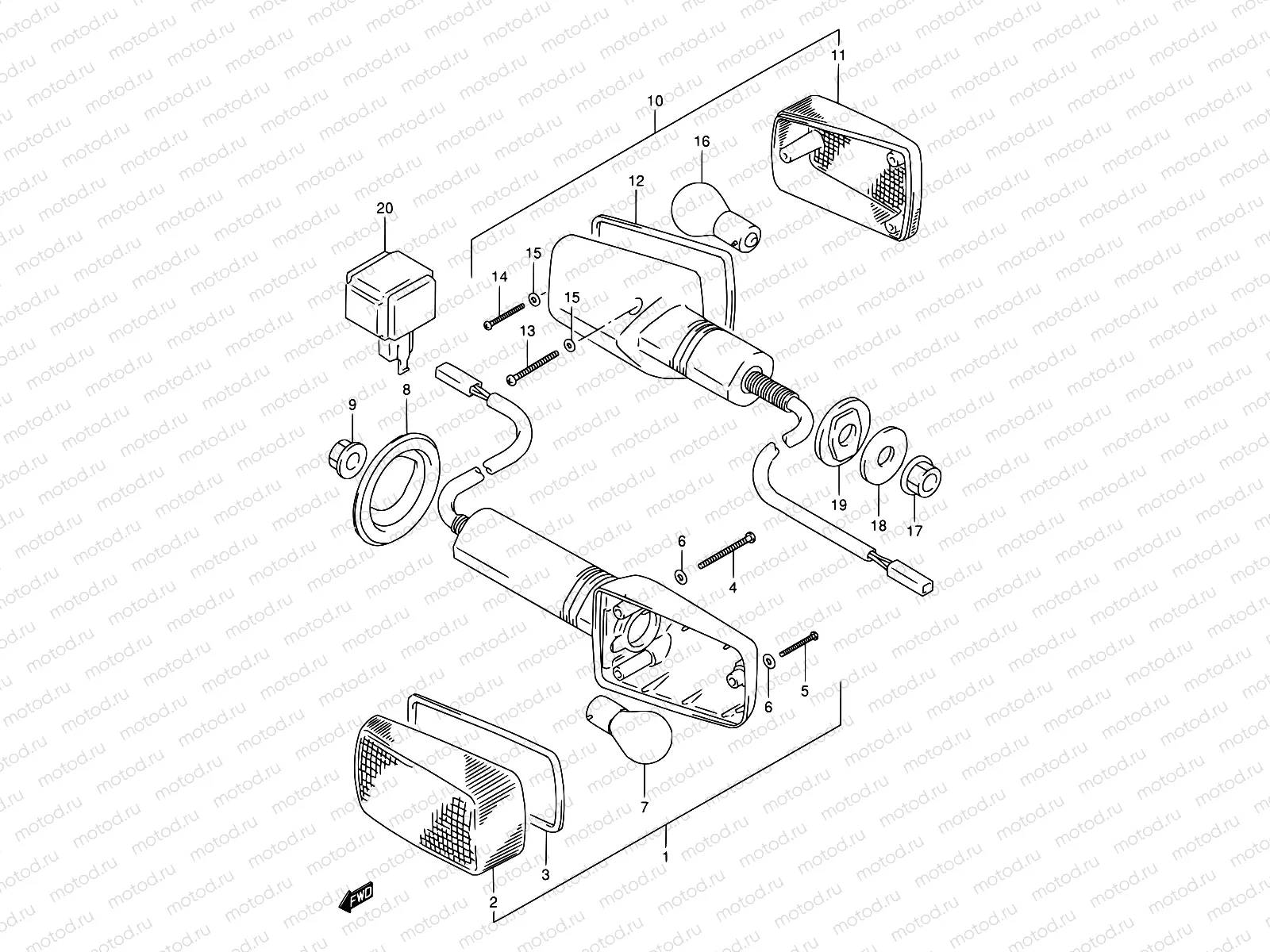 30 - TURNSIGNAL LAMP (MODEL R/S)