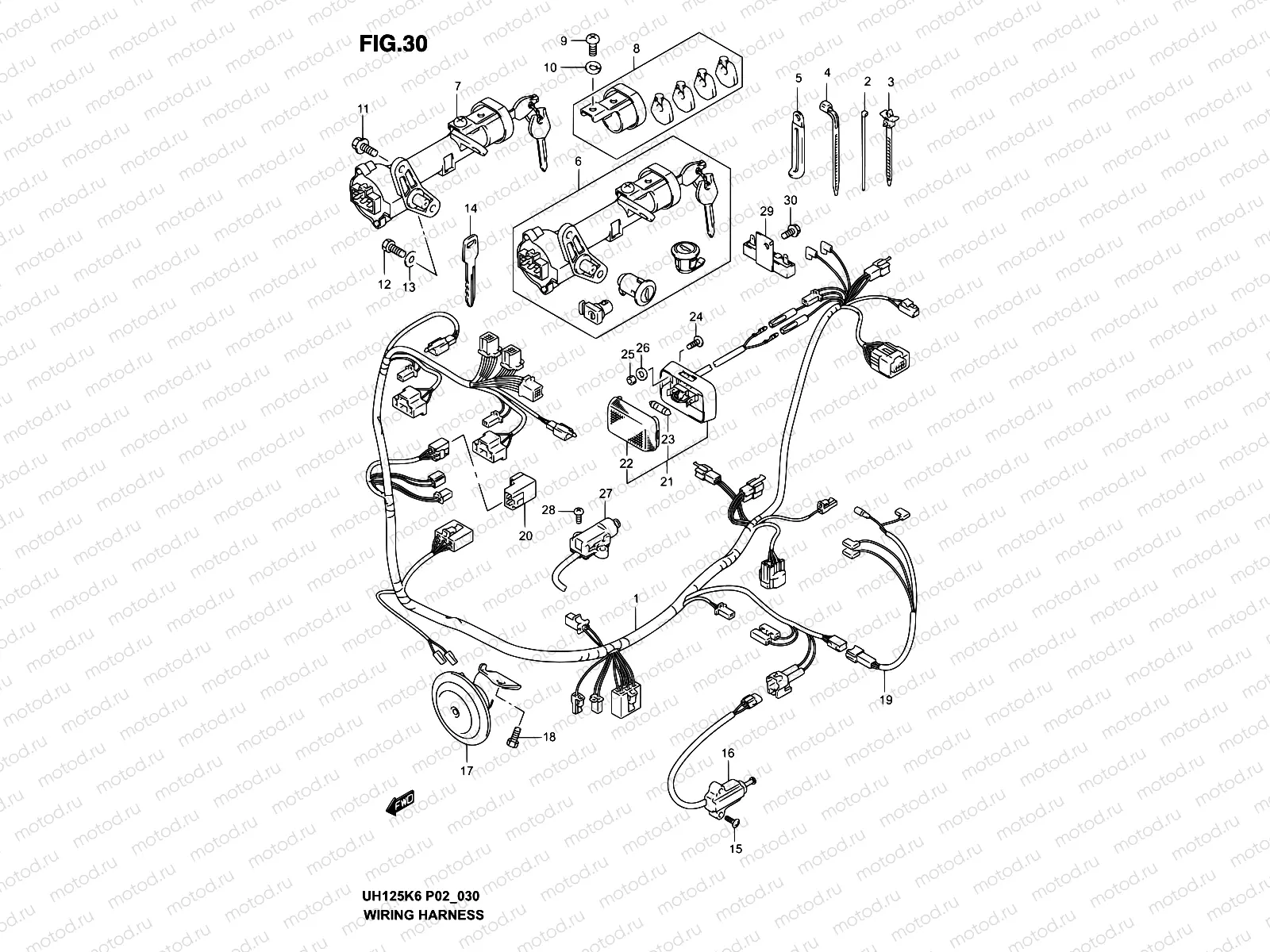 30 - WIRING HARNESS (MODEL K2/K3)