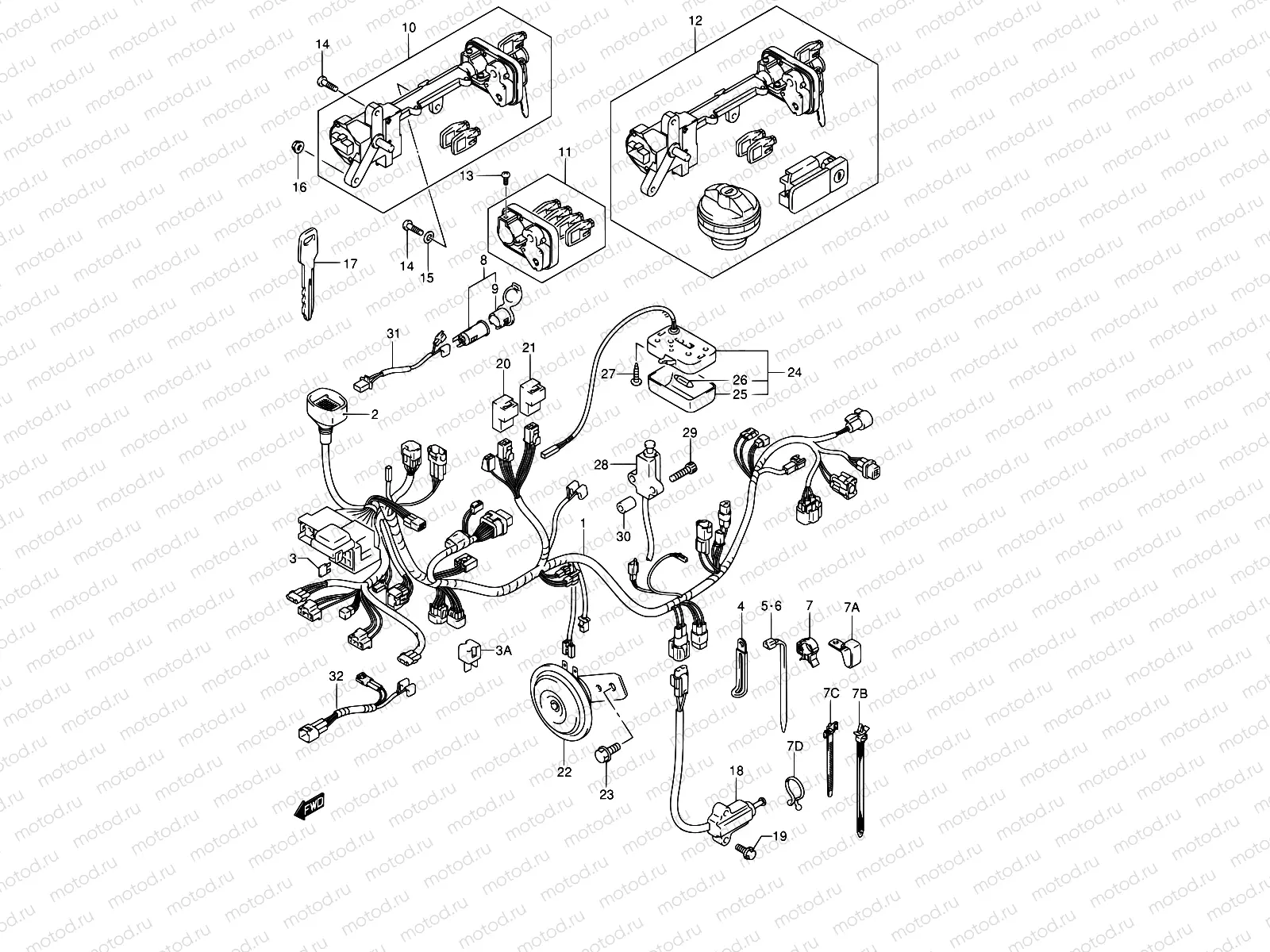 30 - WIRING HARNESS (MODEL K3/K4)
