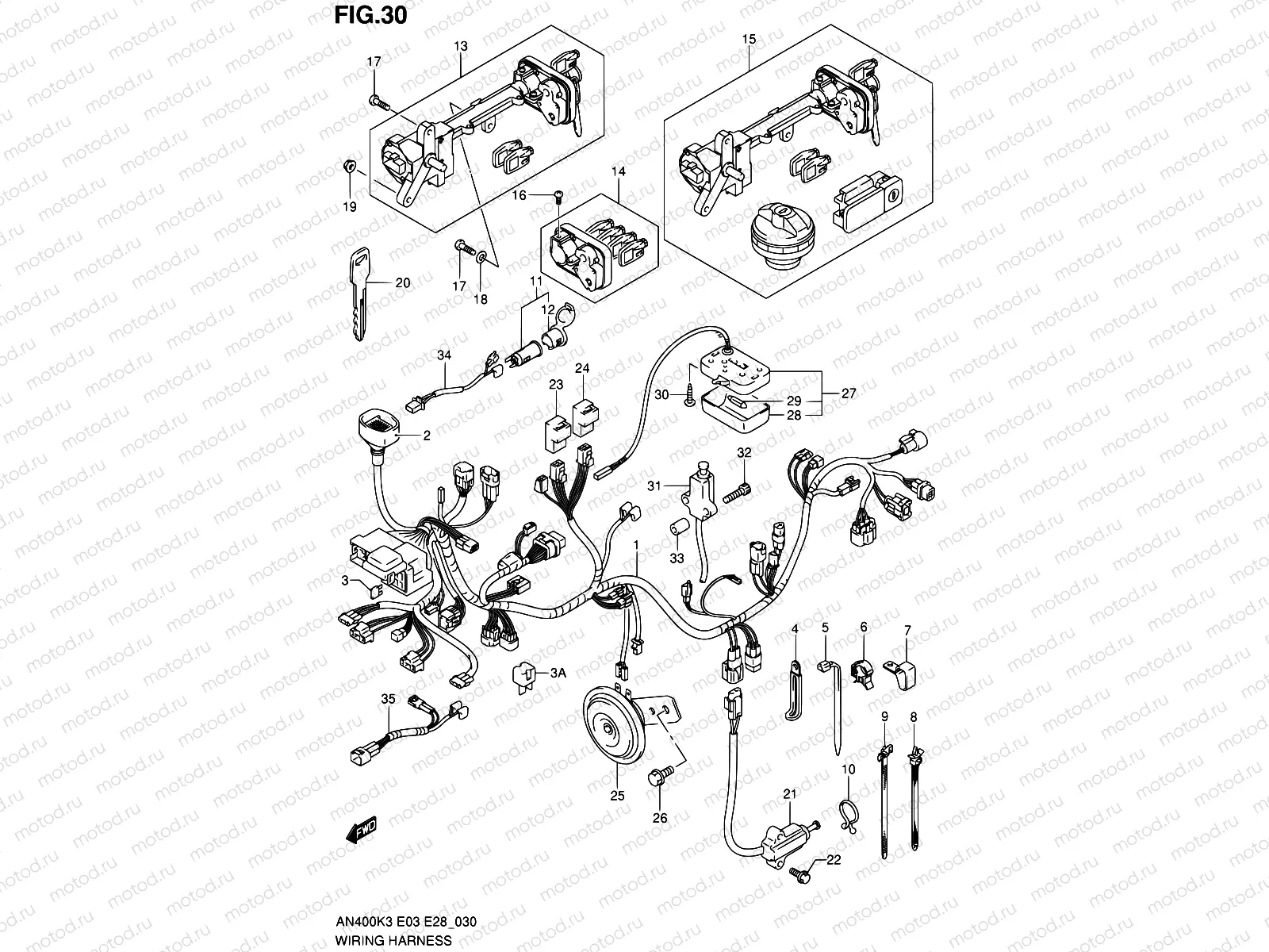 30 - WIRING HARNESS (MODEL K3/K4)
