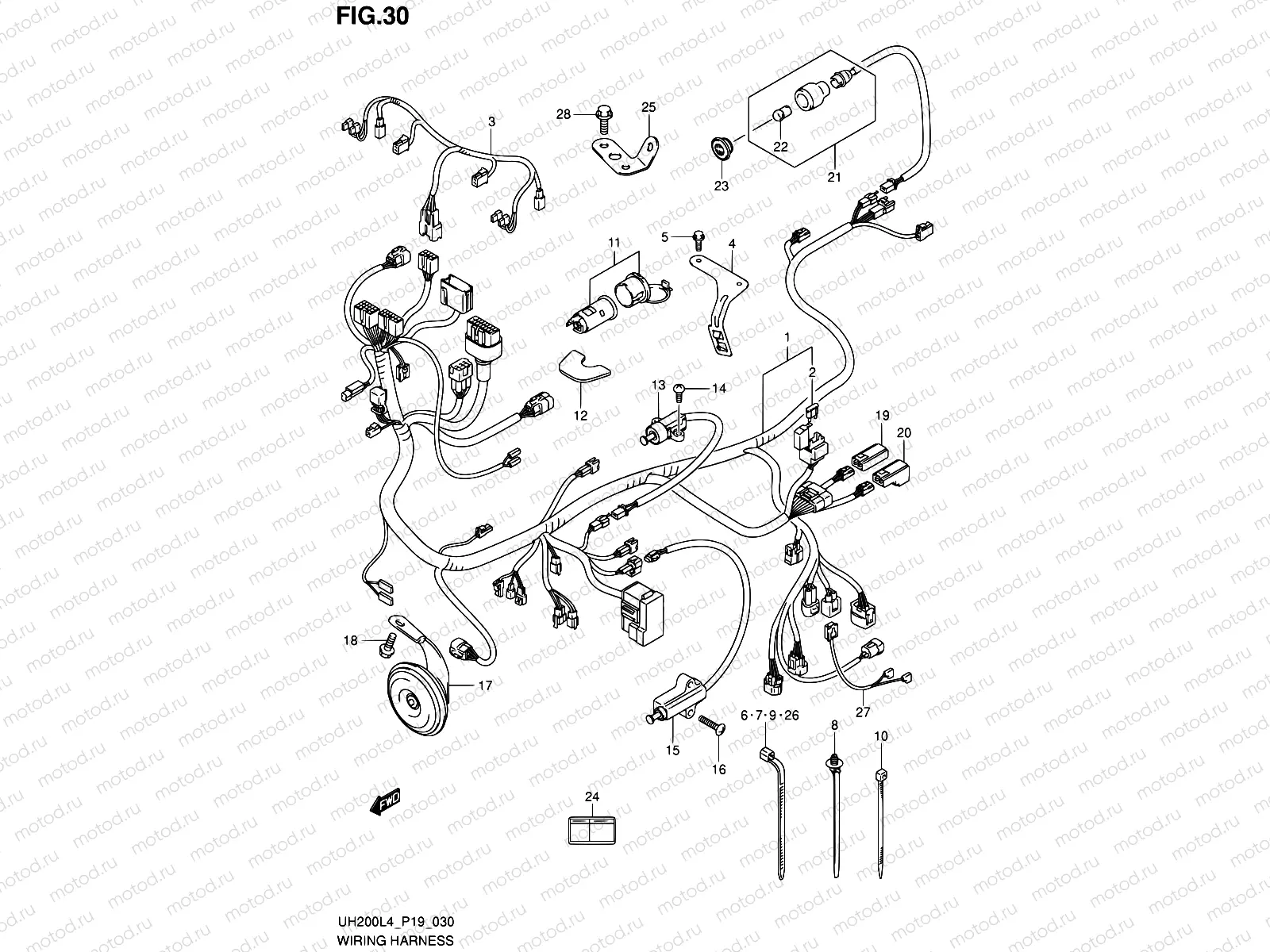 30 - WIRING HARNESS (UH200L4 P19)